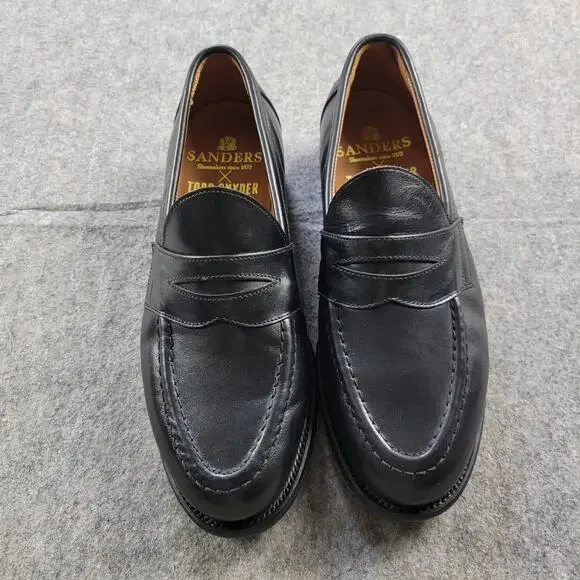 Todd Snyder x Sanders Clive Penny Loafer Mens size US 8.5 UK 7.5 Black England - Picture 2 of 13